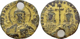 CONSTANTINE VII PORPHYROGENITUS with ROMANUS II (913-959). Fourrée Solidus. Constantinople.