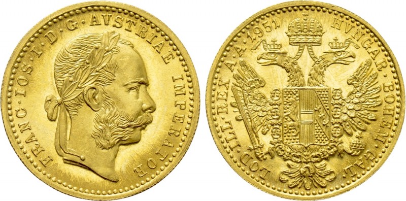 AUSTRIA. Franz Josef I (1848-1916). GOLD Dukat (1951). Wien (Vienna). Restrike i...