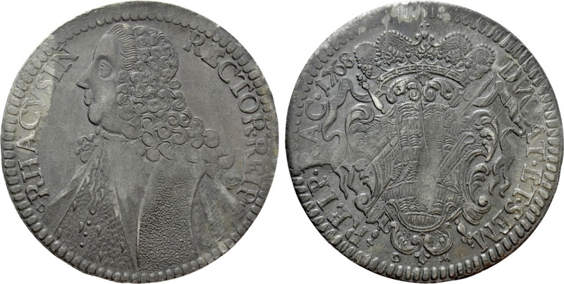 CROATIA. Republic of Ragusa (Dubrovnik). Tallero (1768 DM - DM). 

Obv: RECTOR...