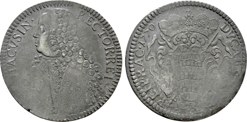 CROATIA. Republic of Ragusa (Dubrovnik). Tallero (1770 DM - DM). 

Obv: RECTOR...