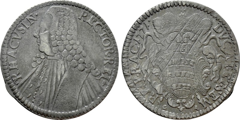 CROATIA. Republic of Ragusa (Dubrovnik). Tallero (1771 GA - GA). 

Obv: RECTOR...