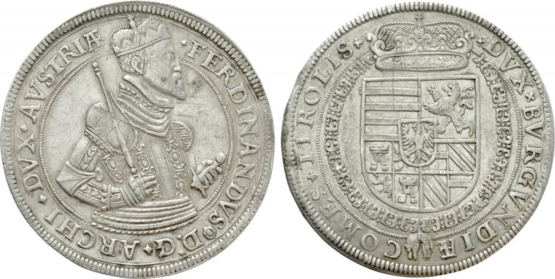 HOLY ROMAN EMPIRE. Ferdinand (Archduke, 1564-1595). Taler. Hall. 

Obv: FERDIN...