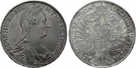 HOLY ROMAN EMPIRE. Maria Theresia (1740-1780). Reichstaler (1780-SF). Günzburg restrike, struck 1783-1795.