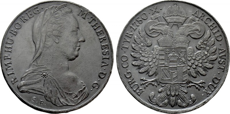 HOLY ROMAN EMPIRE. Maria Theresia (1740-1780). Reichstaler (1780-SF). Günzburg. ...