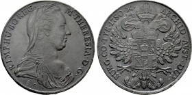 HOLY ROMAN EMPIRE. Maria Theresia (1740-1780). Reichstaler (1780-SF). Günzburg.