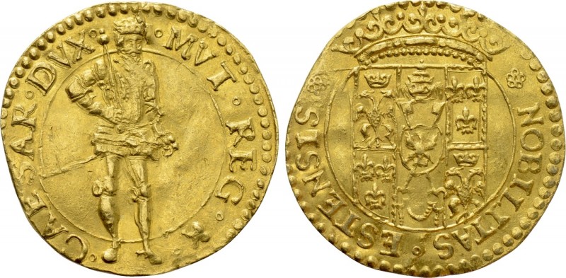 ITALY. Modena. Cesare d'Este (1598-1628). GOLD Ongaro. 

Obv: CAESAR DVX MVT R...