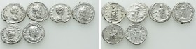 6 Roman Coins; Maximinus Thrax, Julia Domna etc.