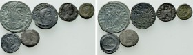 6 Late Roman Coins; Vetranio, Marcian etc.