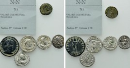 6 Roman and Greek Coins.