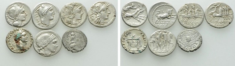 7 Roman Denarii; Republican and Imperial. 

Obv: .
Rev: .

. 

Condition:...