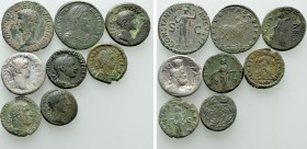 8 Roman Coins; Nero, Claudius etc.