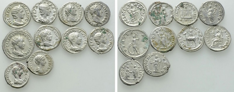 10 Antoniniani and Denarii; Plautilla, Trajan etc. 

Obv: .
Rev: .

. 

C...