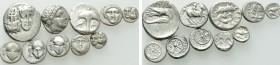 10 Greek Coins.