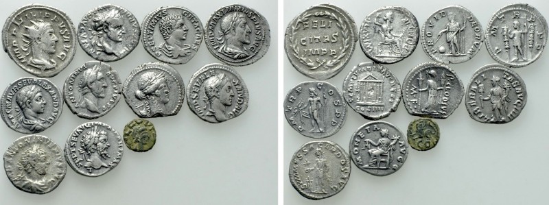 11 Roman Coins; Tiberius, Leo etc. 

Obv: .
Rev: .

. 

Condition: See pi...