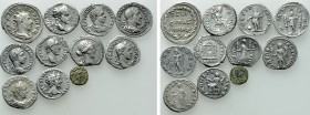 11 Roman Coins; Tiberius, Leo etc.