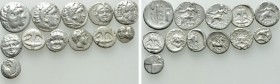 12 Greek Silver Coins.