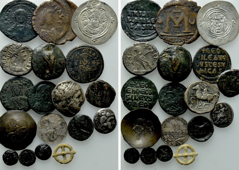 18 Coins; Greek, Byzantine etc. 

Obv: .
Rev: .

. 

Condition: See pictu...