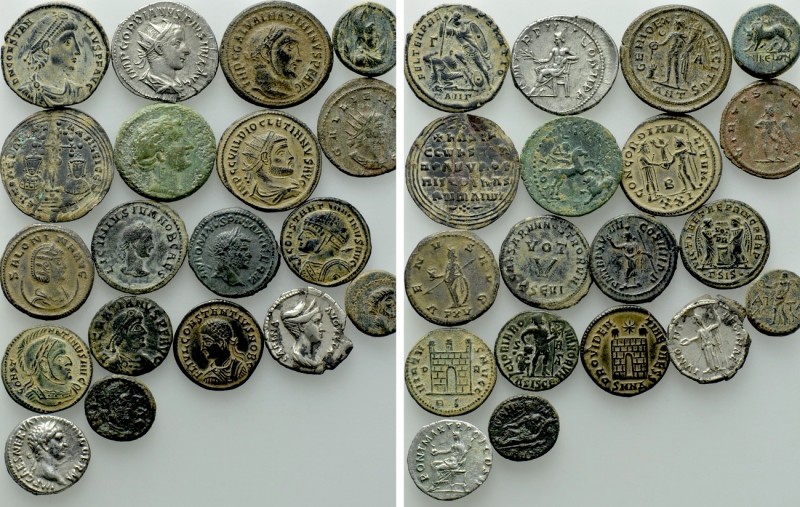 19 Roman and Byzantine Coins. 

Obv: .
Rev: .

. 

Condition: See picture...