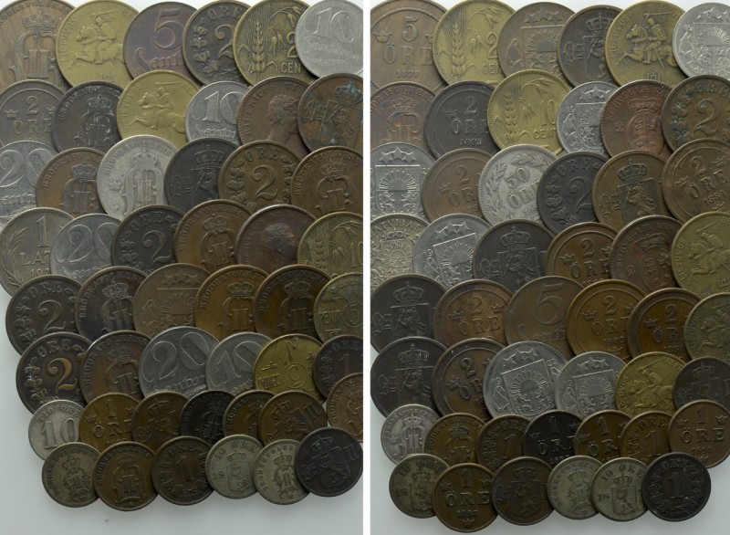 Circa 50 Modern Coins of Scandinavia and the Baltic States. 

Obv: .
Rev: .
...