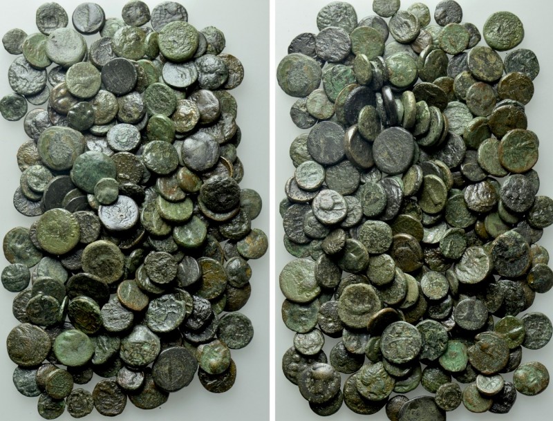 Circa 200 Greek Coins. 

Obv: .
Rev: .

. 

Condition: See picture.

We...