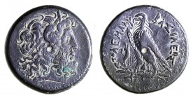PTOLEMY I, SOTER, GENERAL OF ALEXANDER THE GREAT, 305 – 283 BCE. Bronze, 42.2 mm, 68.5 gr. Obverse: Head of Zeus to r. Reverse: Eagle standing l. on t...