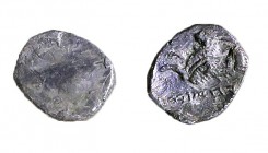YEHUD UNDER PERSIAN RULE 4th cent. BCE Silver hemiobol, 0.23 gr. Obverse: Plain. Reverse: Forepart of winged Lynx to l. Paleo-Hebrew inscription yhzqy...