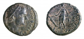 AGRIPPA I, 37 – 43 CE Bronze, 20.6 mm. Obverse: Bust of Agrippa I to r. Greek inscription: “The great king Agrippa friend of the Caesar”. Reverse: Tyc...
