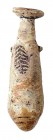 A SANDCORE GLASS ALABASTRON Hellenistic Period, 2nd-1st century BCE. 12.6 cm high. With nice patina and in very good condition. Ex David Bergman colle...