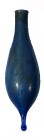 A BLUE GLASS BOTTLE Roman Period, 1st-2nd century CE. 10.2 cm high. The top is missing. Ex Abraham Rosen collection, New York.