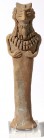 A SYRO-HITTITE TERRACOTTA FIGURINE Early 2nd millennium BCE. 22.6 cm high. In very good condition. Ex Judge Stephen Beiner collection, Boca Raton, USA...