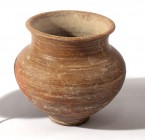 A BROWN TERRACOTTA BOWL Middle Bronze Age, 1730 – 1550 BCE. 10.8 cm high. In very good condition. Ex David Bergman collection, Haifa.