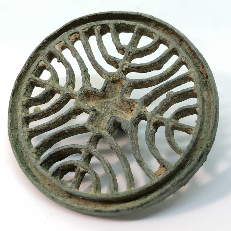 A BACTRIAN BRONZE SEAL 2nd millennium BCE. 5.6 cm in diameter. Depicting a seate...