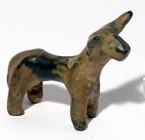 A CANAANITE BRONZE BULL Late Bronze Age, 1550 – 1200 BCE. 5.8 cm. In very good condition and rare. Ex Shlomo Moussaieff collection, Herzliya Pituah.