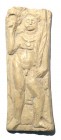 A ROMAN BONE PLAQUE DEPICTING EROS HOLDING PALM BRANCE AND WREATH 2nd-3rd century CE. 12x4 cm. In very good condition.