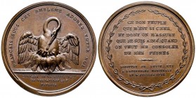 Médaille en bronze, Constitution, hommage de la garde nationale de Versailles à Louis XVI, Paris, 6 février 1790, AE 68.8 g. 53 mm par Rousseau & Simo...