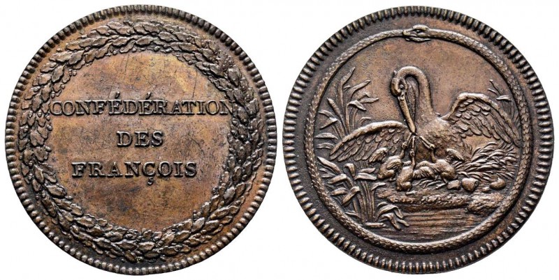 Médaille en bronze, Confédération des Français, Paris, 1790, AE 9.15 g. 34.7 mm
...