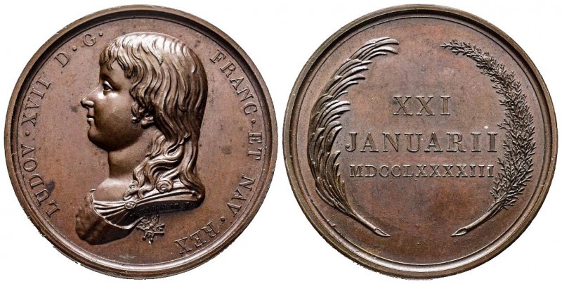 Louis XVII (1785-1795)
Médaille commémorative de son avènement, époque Restaurat...