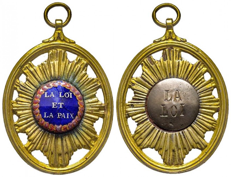 Juges de Paix, Paris , 1793, Bronze doré 27.6 g. 60x43 mm par Maurisset
Avers : ...