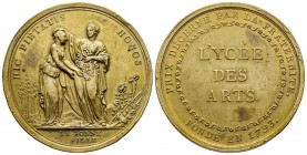 Médaille en bronze doré, Lycée des arts, Paris, AE 23.37 g. 41,7mm
Ref : Hennin 578, Julius 392, TNR 50.8
TTB