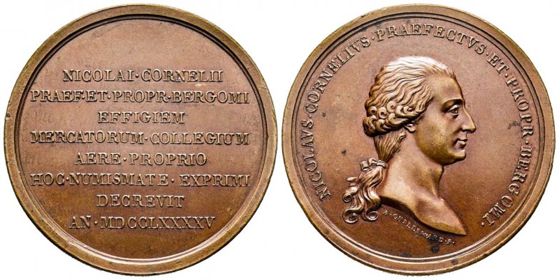 Médaille en bronze, Nicolò Cornaro, Milan, 1795, AE 31.5 g. 48.4 mm par Guillema...