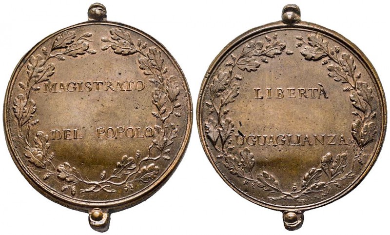 Médaille en bronze, Municipalité de la Ville de Modène, 1796, AE 52.9 g. 51 mm 
...