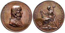 Médaille en bronze, Fondation de la République Cisalpine, Milan, 1797, par Manfredini, AE 90.9 g. 59.6 mm 
Ref : Hennin 792, Julius 552, Essling 709, ...