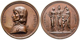Médaille en bronze, Constitution de la République Cisalpine, Milan, 1797, AE 42.55 g. 48 mm par Vassallo & Salvirck
Ref : Hennin 793, Julius 556, Essl...