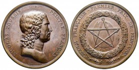 Médaille, Prix de peinture, à l'effigie de Nicolas Poussin, Paris, 1797 (Anno V), AE 80.73 g. 56 mm par Dumarest
Ref : Hennin 796. Essling 2023
Rare e...