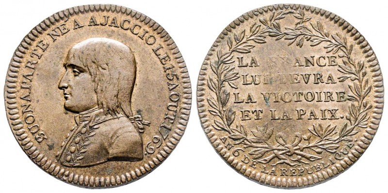 Médaille, Paix de Campoformio, Paris, 1797, AE 18.94 g. 34. 5mm
Avers : BUONAPAR...