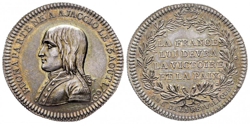 Médaille en argent, Paix de Campoformio, Paris, 1797, AG 15.32 g. 34.4mm 
Ref : ...