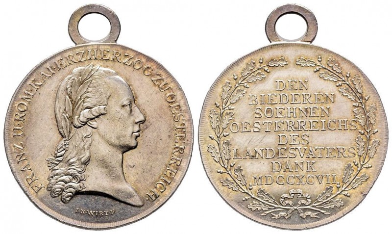 Médaille autrichenne mobilitation contre les français en Autriche, Vienne, 1797,...