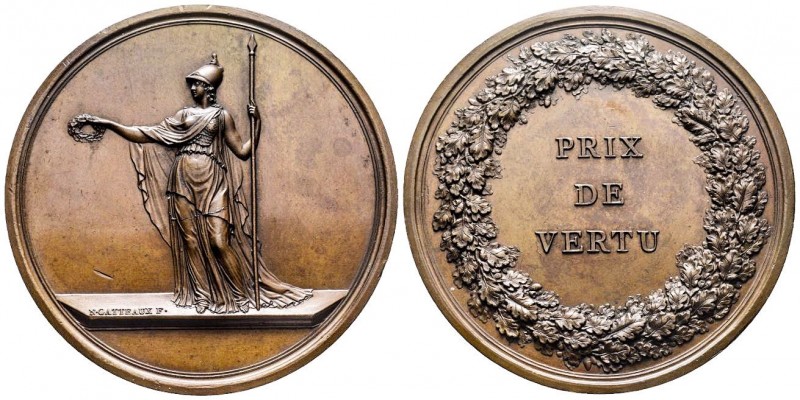 Médaille en bronze, Prix de Vertu, Paris, 1797, AE 143.55 g. 74 mm par Gatteaux ...