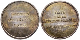 République Ligure, 
Médaille en argent, Fête de la souveraineté du peuple, Gènes, 1798, AG 56.51 g. 48.7 mm 
Avers : INSTITUTO NAZIONALE LIGURE 
Rever...