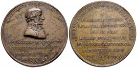 Médaille en bronze, Consulat, Colonne nationale de la place Vendôme, 1800 Paris, AE 63.1 g. 55 mm
Avers: BONAPARTE PREMIER CONSUL
Buste de Bonaparte à...